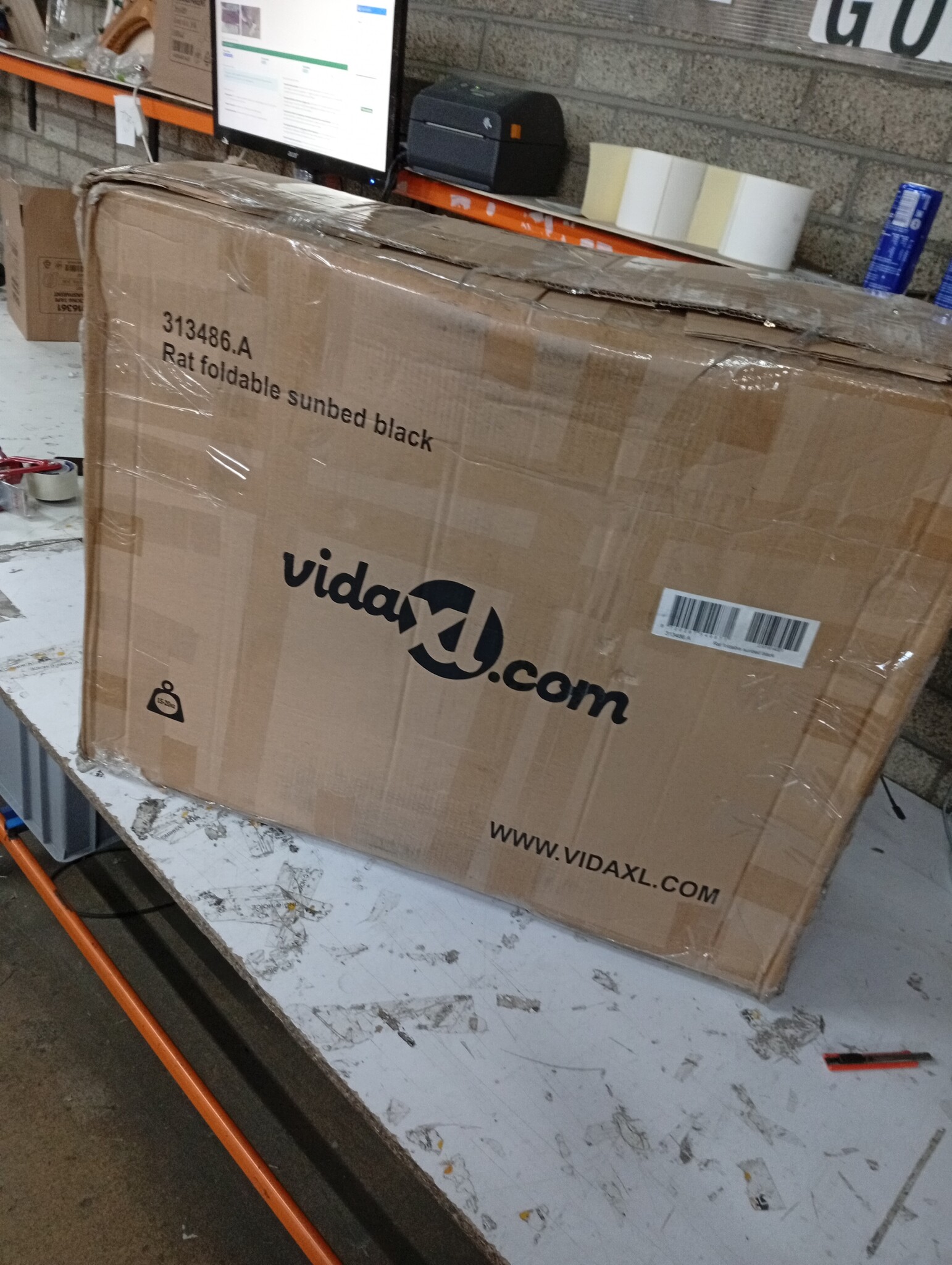 vidaXL Ligbed Inklapbaar Poly Rattan Zwart | -60% Korting!