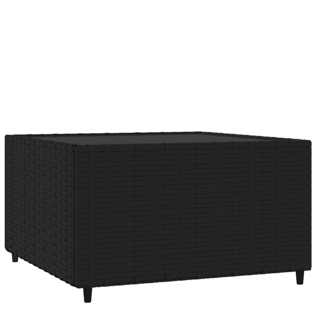 vidaXL Salontafel Vierkant Poly Rattan Zwart - 46% Korting!