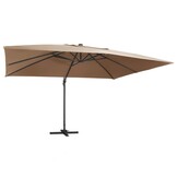 vidaXL Zweefparasol Taupe 400x300 cm (59% korting!)