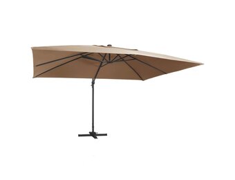 vidaXL Zweefparasol Taupe 400x300 cm (59% korting!)