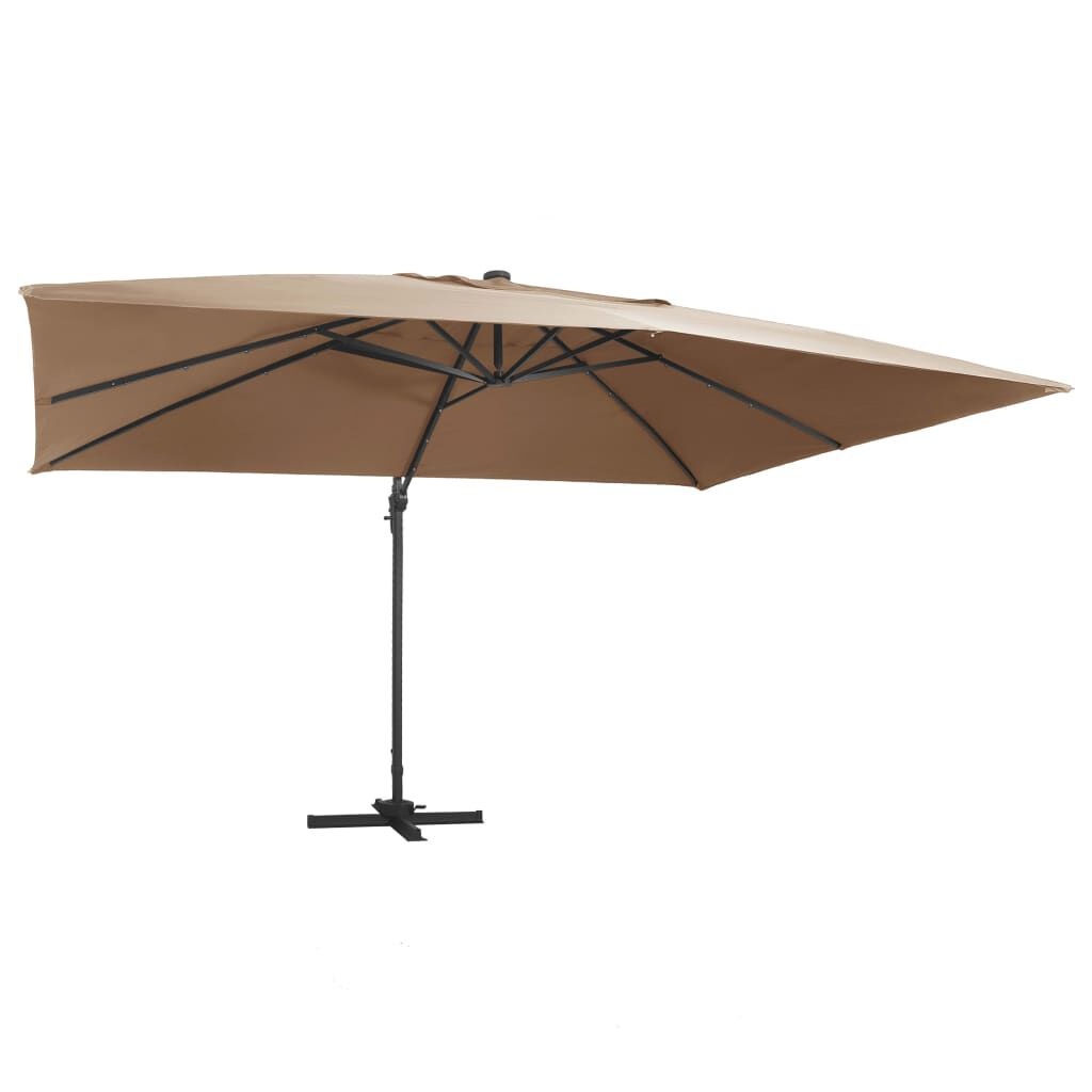 vidaXL Zweefparasol Taupe 400x300 cm (59% korting!)