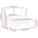 vidaXL Loungeset Acaciahout (46% korting!) - Vintage Tuinmeubel