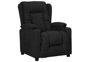 vidaXL Fauteuil verstelbaar stof zwart