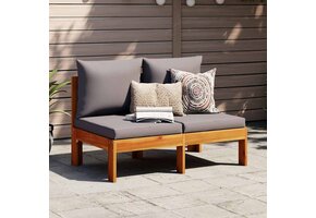 vidaXL Tuinbank 2-zits Acaciahout met Kussens | 47% Korting