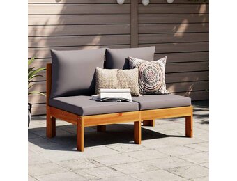 vidaXL Tuinbank 2-zits Acaciahout met Kussens | 47% Korting