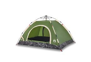 vidaXL 4-persoons snelontgrendeling Tent (Groen) - 35% Korting!