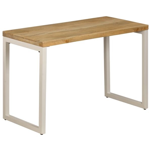 vidaXL Eettafel Massief Mangohout & Staal (115x55x76cm) - 46% Korting!