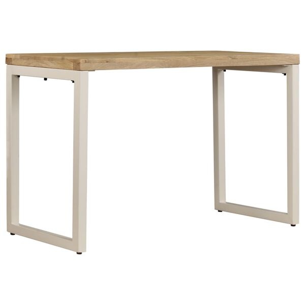vidaXL Eettafel Massief Mangohout & Staal (115x55x76cm) - 46% Korting!