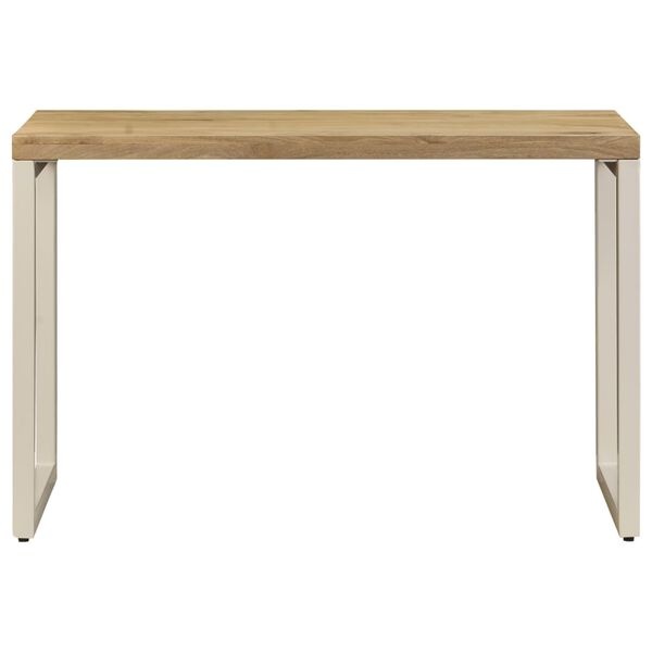 vidaXL Eettafel Massief Mangohout & Staal (115x55x76cm) - 46% Korting!