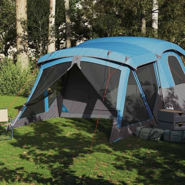 vidaXL Tent met luifel 4-persoons - 51% Korting - Waterdicht Blauw