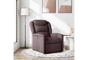 vidaXL Fauteuil verstelbaar stof donkerbruin - 57% korting!
