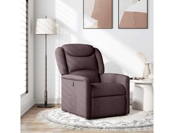 vidaXL Fauteuil verstelbaar stof donkerbruin - 57% korting!