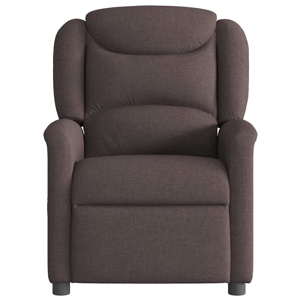 vidaXL Fauteuil verstelbaar stof donkerbruin - 57% korting!