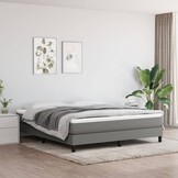 vidaXL Bedframe Stoffen Donkergrijs 180x200 cm - 55% Korting!