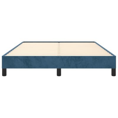 vidaXL Bedframe Fluweel Donkerblauw 140x200 cm - 55% Korting!