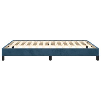 vidaXL Bedframe Fluweel Donkerblauw 140x200 cm - 55% Korting!