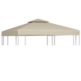 vidaXL Vervangend Tentdoek Prieel 3x3m Beige - 40% Korting