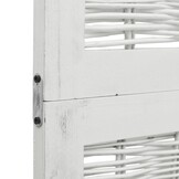 vidaXL Kamerscherm 5 panelen Paulowniahout Wit - 56% Korting