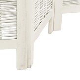 vidaXL Kamerscherm 5 panelen Paulowniahout Wit - 56% Korting