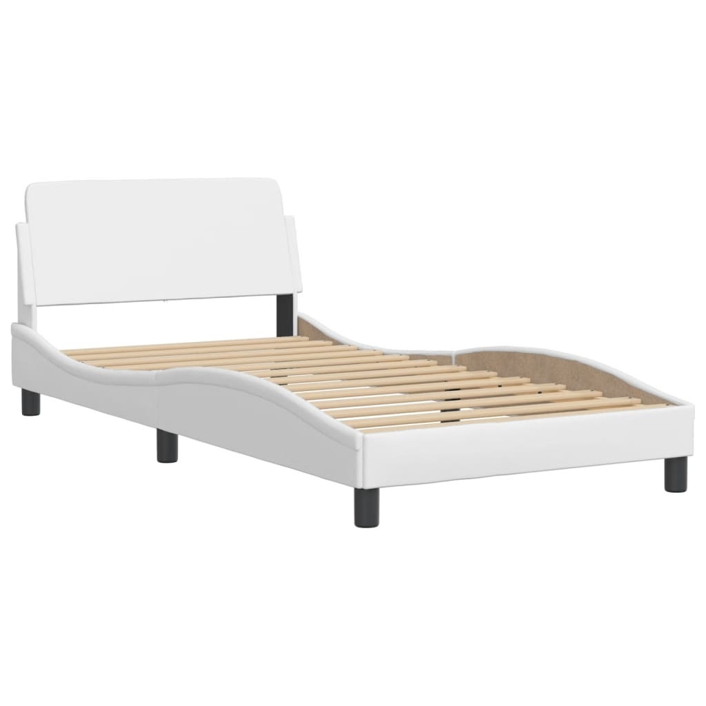 vidaXL Bedframe Kunstleer Wit 100x200 cm - 46% Korting!
