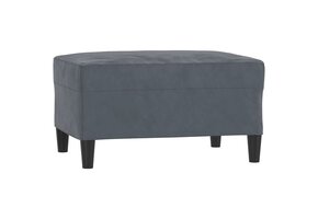 vidaXL Voetenbank 70x55x41 cm Fluweel Donkergrijs | 46% Korting