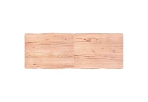 vidaXL Tafelblad natuurlijke rand 160x60x(2-4) cm eikenhout lichtbruin