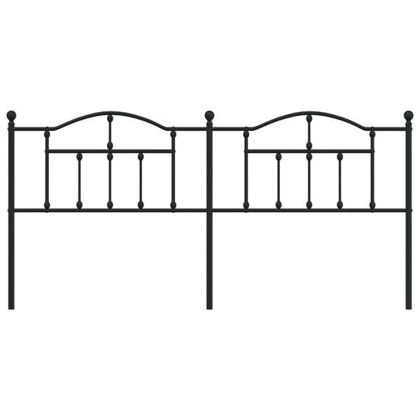 vidaXL Hoofdbord Metaal Zwart (200cm) - 51% Korting!