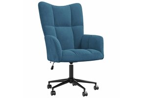 vidaXL Relaxstoel Fluweel Blauw - 40% Korting!