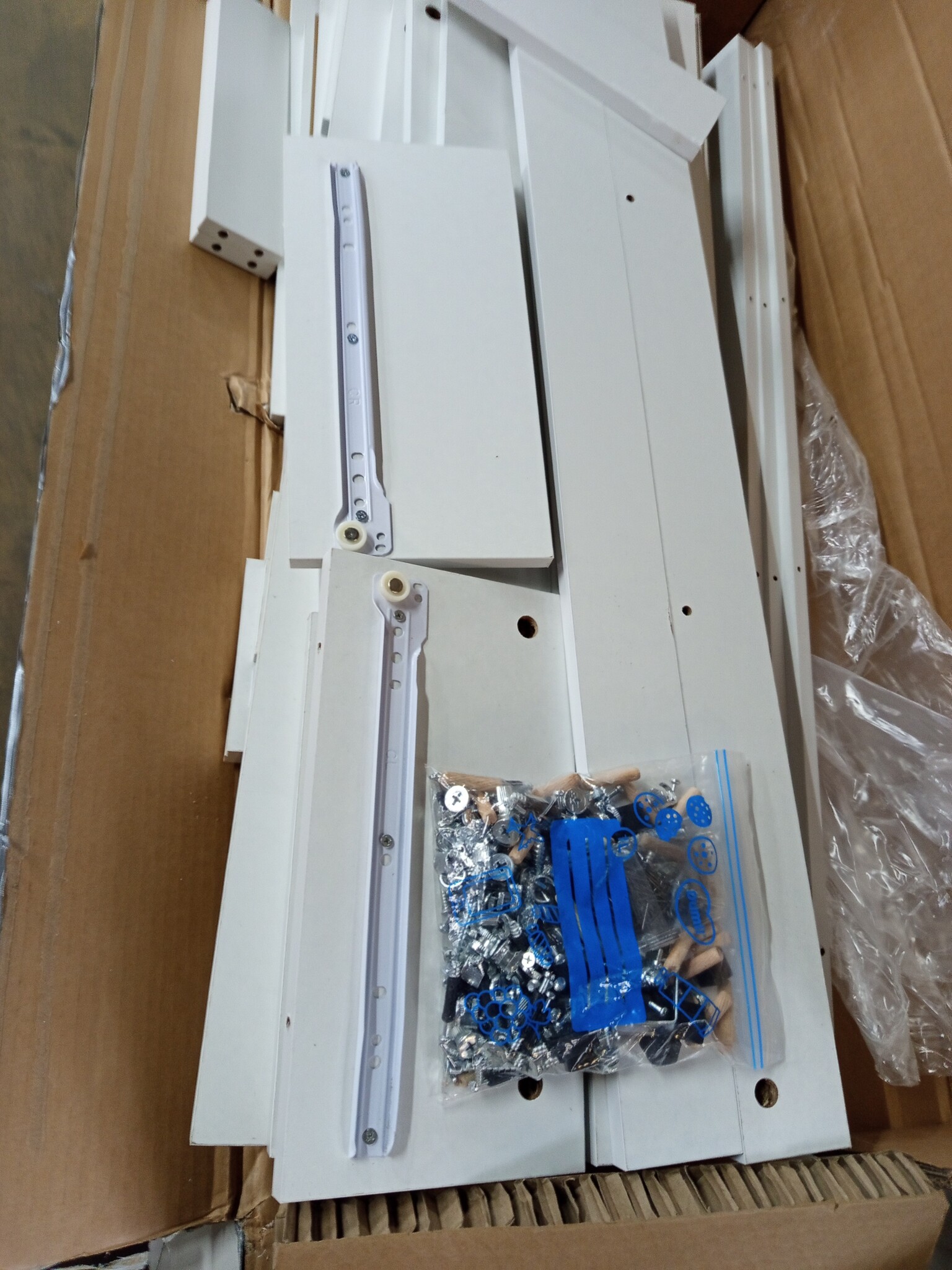 vidaXL TV-meubel Wit met LED - 100x34x50 cm | 55% Korting!