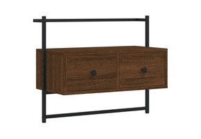 vidaXL TV-meubel wandgemonteerd - 60,5x30x51 cm - Bruin Eiken - 60% Korting!