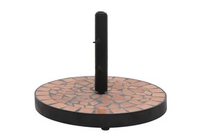 vidaXL Parasolvoet Rond 12kg Terracotta - 65% Korting!