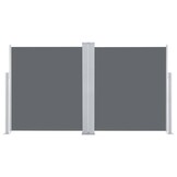 vidaXL Uittrekbaar Windscherm 140x600cm Antraciet - 65% Korting!