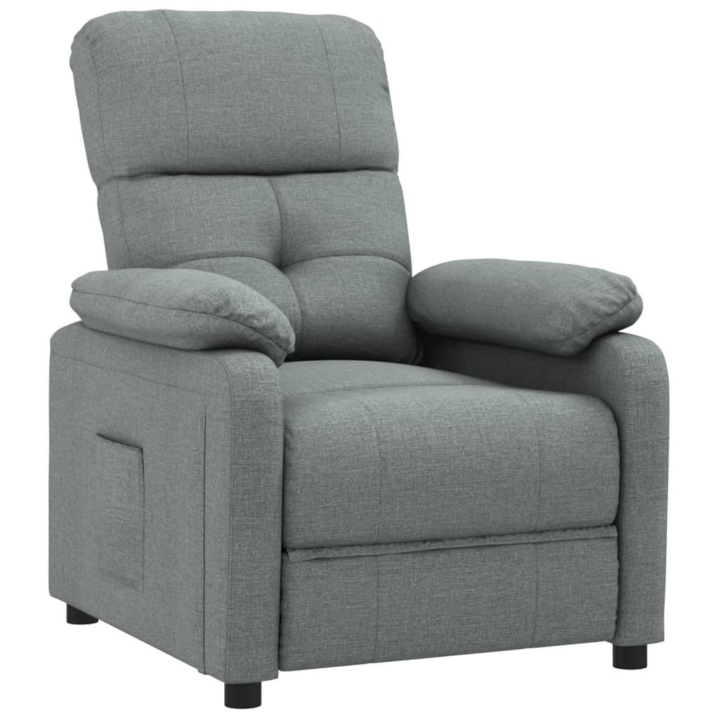 vidaXL Fauteuil Verstelbaar Stof Donkergrijs | 40% Korting