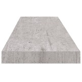 vidaXL Zwevend Wandschap Betongrijs - 90x23,5x3,8cm | 64% Korting!