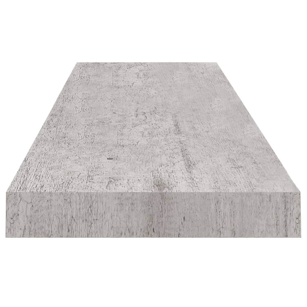 vidaXL Zwevend Wandschap Betongrijs - 90x23,5x3,8cm | 64% Korting!