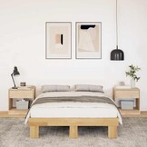 vidaXL Massief Houten Bedframe Eiken 120x190 cm - 40% Korting!