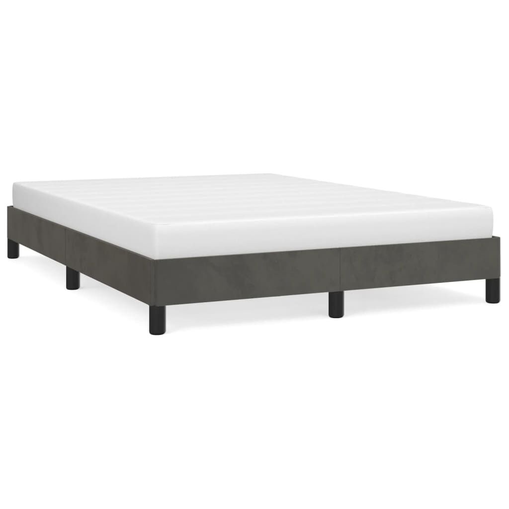 VidaXL Bedframe Fluweel 140x190cm Donkergrijs - 40% Korting!