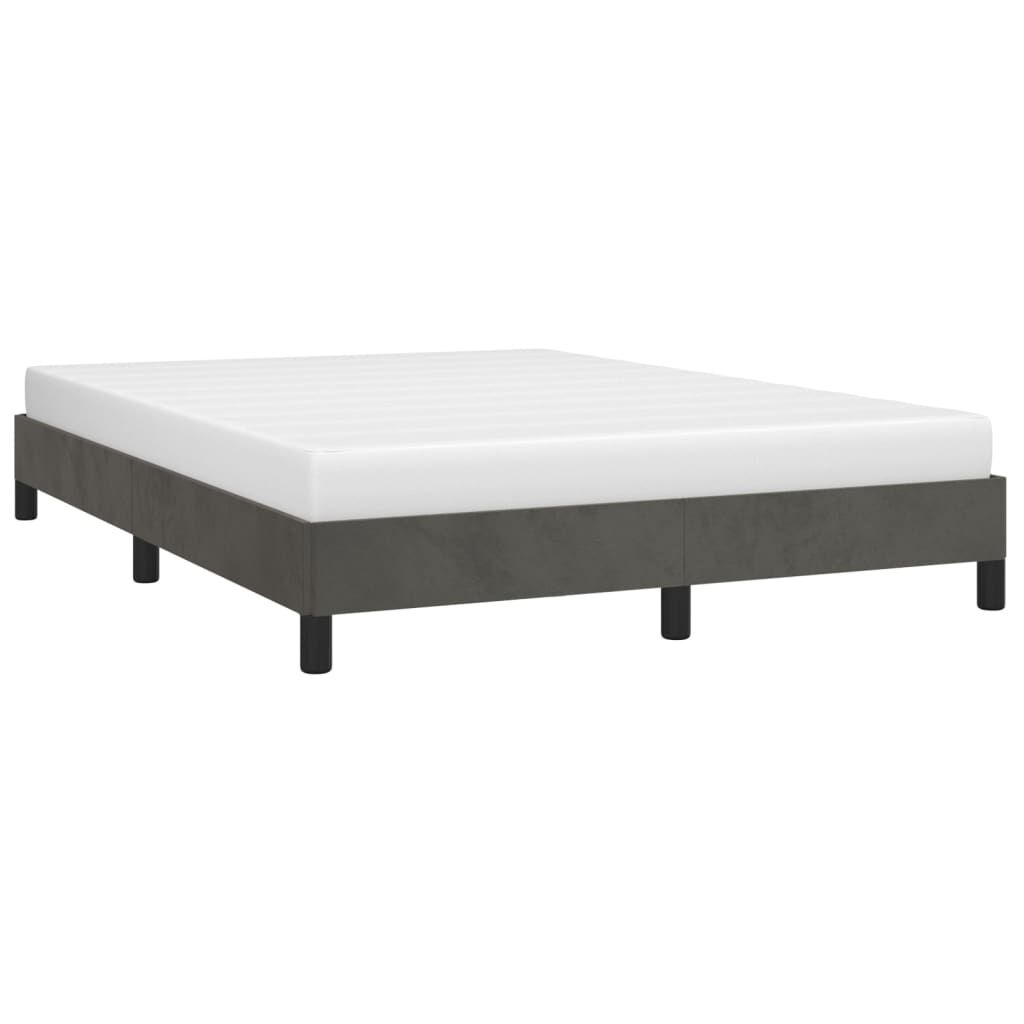 VidaXL Bedframe Fluweel 140x190cm Donkergrijs - 40% Korting!