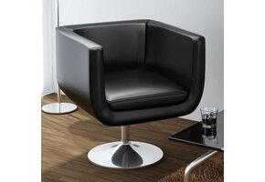 vidaXL Barstoel Kunstleer Zwart - 73% Korting!