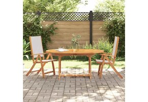 vidaXL Tuinstoelen - Massief Acaciahout & Textileen - 51% Korting