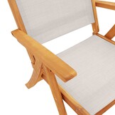 vidaXL Tuinstoelen - Massief Acaciahout & Textileen - 51% Korting