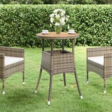 vidaXL Tuintafel Acaciahout & Poly Rattan - 56% Korting!
