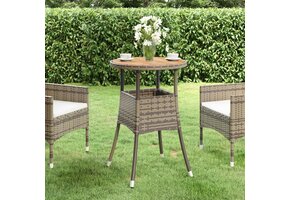 vidaXL Tuintafel Acaciahout & Poly Rattan - 56% Korting!