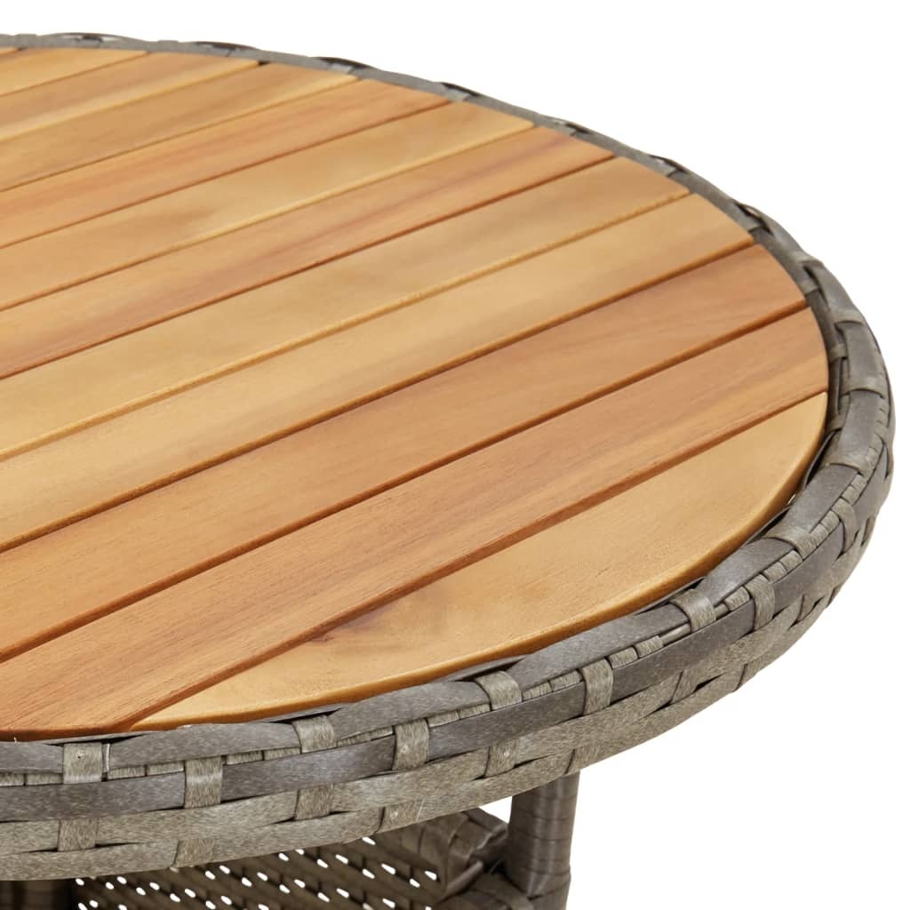 vidaXL Tuintafel Acaciahout & Poly Rattan - 56% Korting!