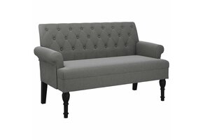 vidaXL Bankje met Rugleuning - Donkergrijs - 40% Korting!