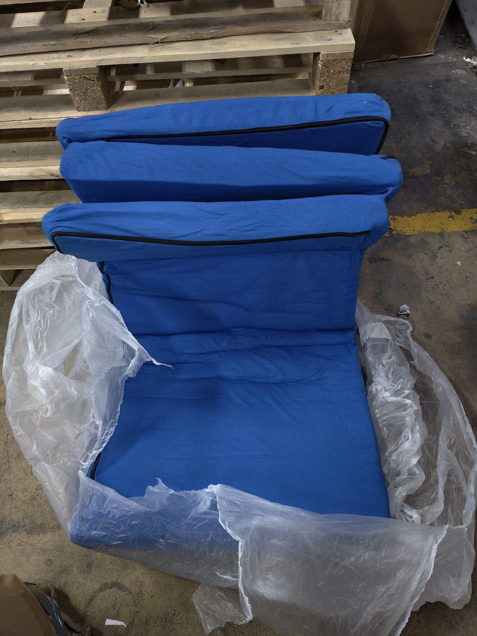 Logeermatras - Opvouwbaar Reismatras 120x200cm - Blauw - 67% Korting