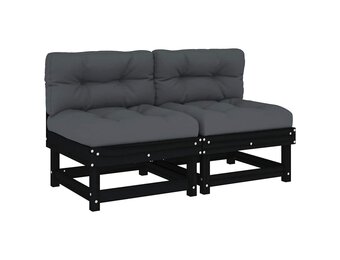 vidaXL Middenbanken met Kussens (2 stuks) Grenenhout - 47% Korting!