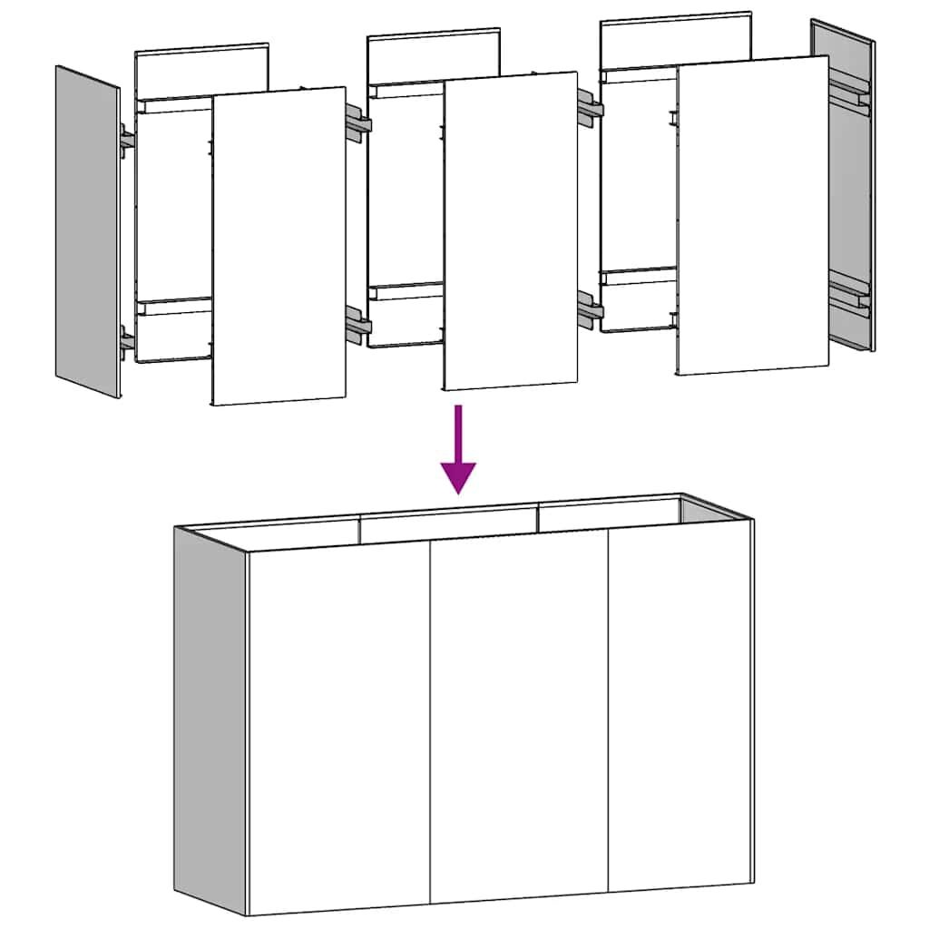 vidaXL Roestvrij Staal Plantenbak 120x40x80 cm | -56% Korting!