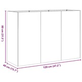 vidaXL Roestvrij Staal Plantenbak 120x40x80 cm | -56% Korting!