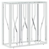 vidaXL Wandtafel (70x30x70 cm) Roestvrij Staal/Glas - 35% Korting!